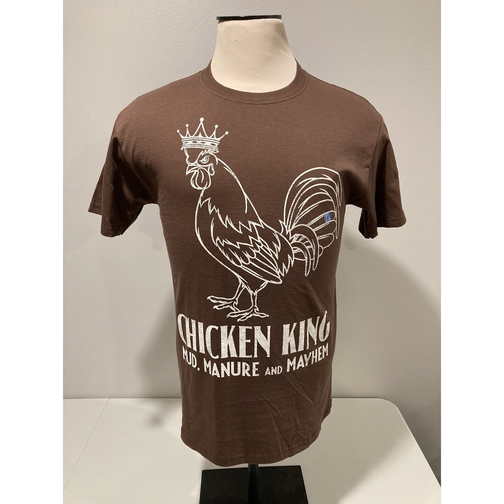 Chicken King Brown T‎ Shirt Size M Short Sleeve